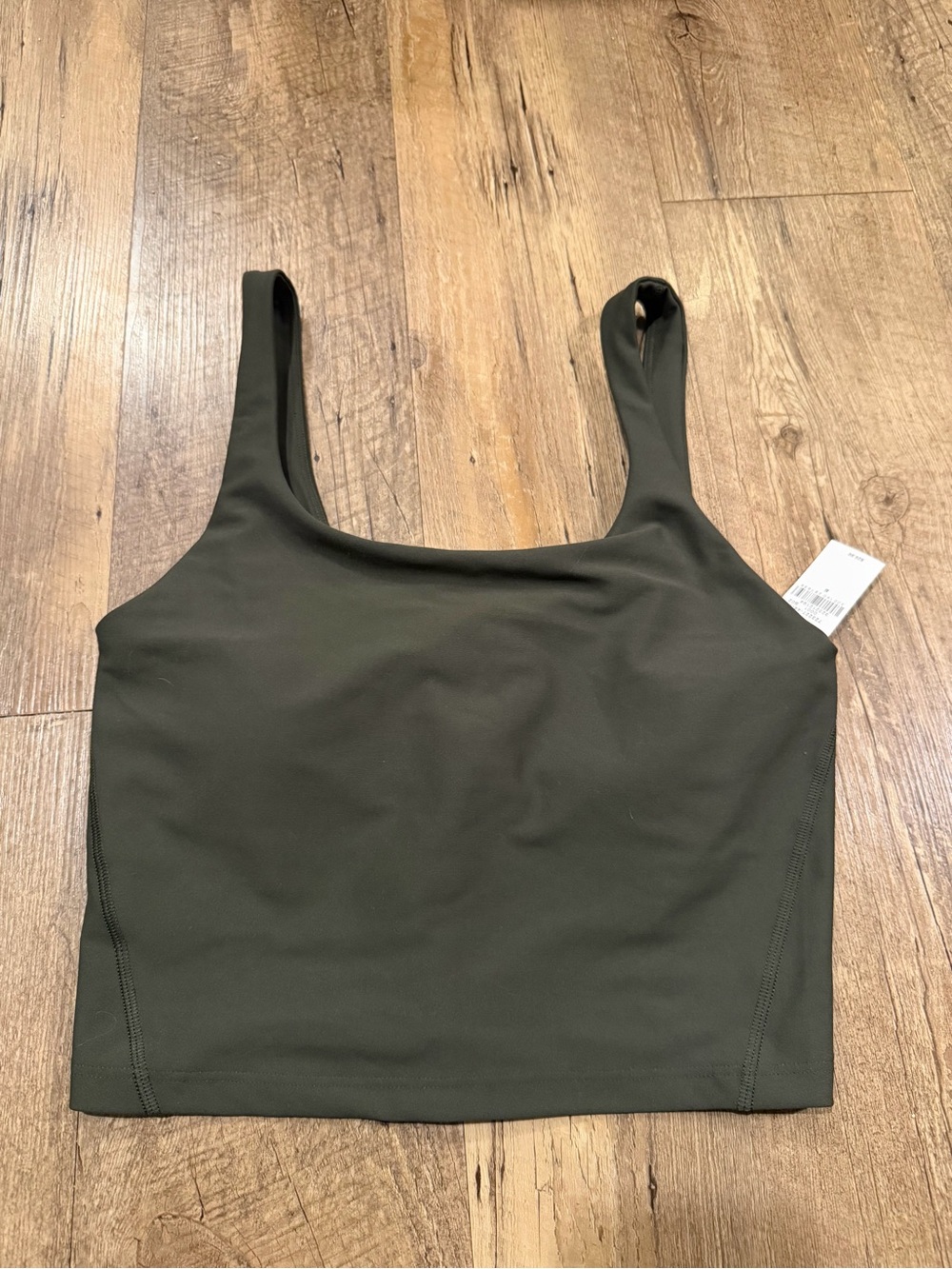 NWT Old Navy Olive Green Square Neck Athletic Tank Small
